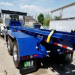 photo of the rear end of a made in Canada new JT Fabrication roll off truck body